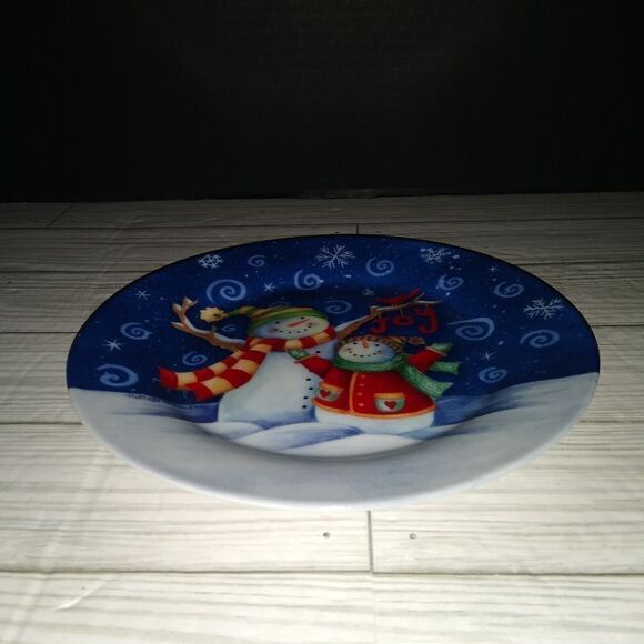 Gibson Debi Hron 2007 Plate 7 3/4" Snowman Joy - Picture 5 of 6